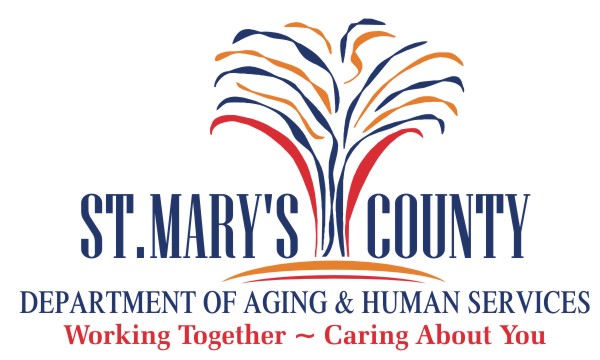 The Department of Aging & Human Services logo - A stylized tree made of red, blue and orange ribbons with the words 'Working Together ~ Caring About You' beneath it.
