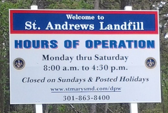 landfill sign