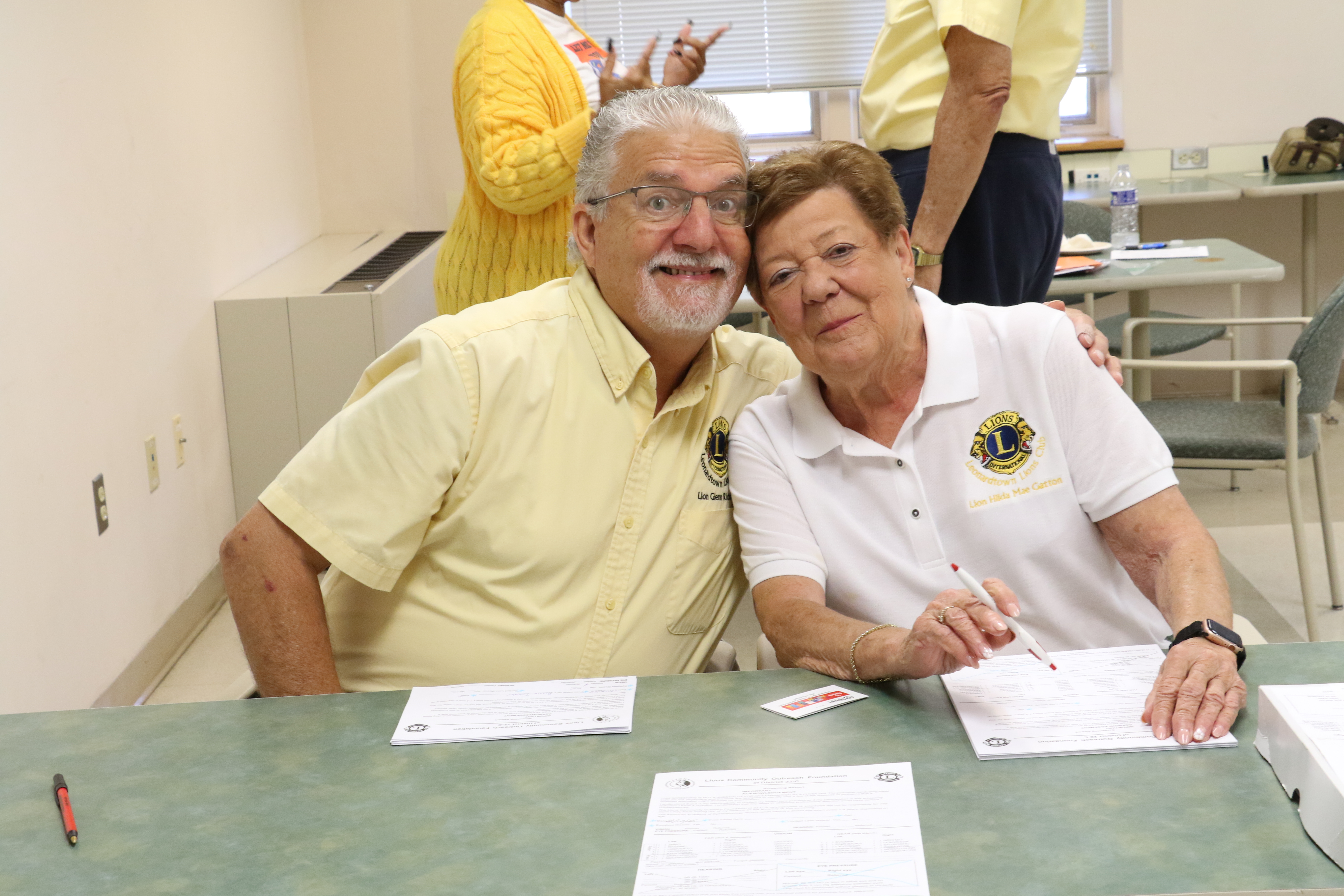Two people posing for a photo together